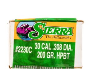 30 Caliber (.308") - 200 Grain HPBT - Sierra MatchKing - 500