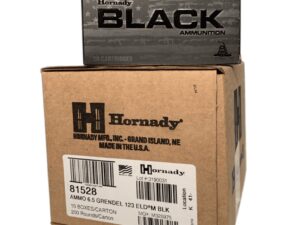 200 Rounds of 6.5mm Grendel Ammo by Hornady Black - 123gr ELD