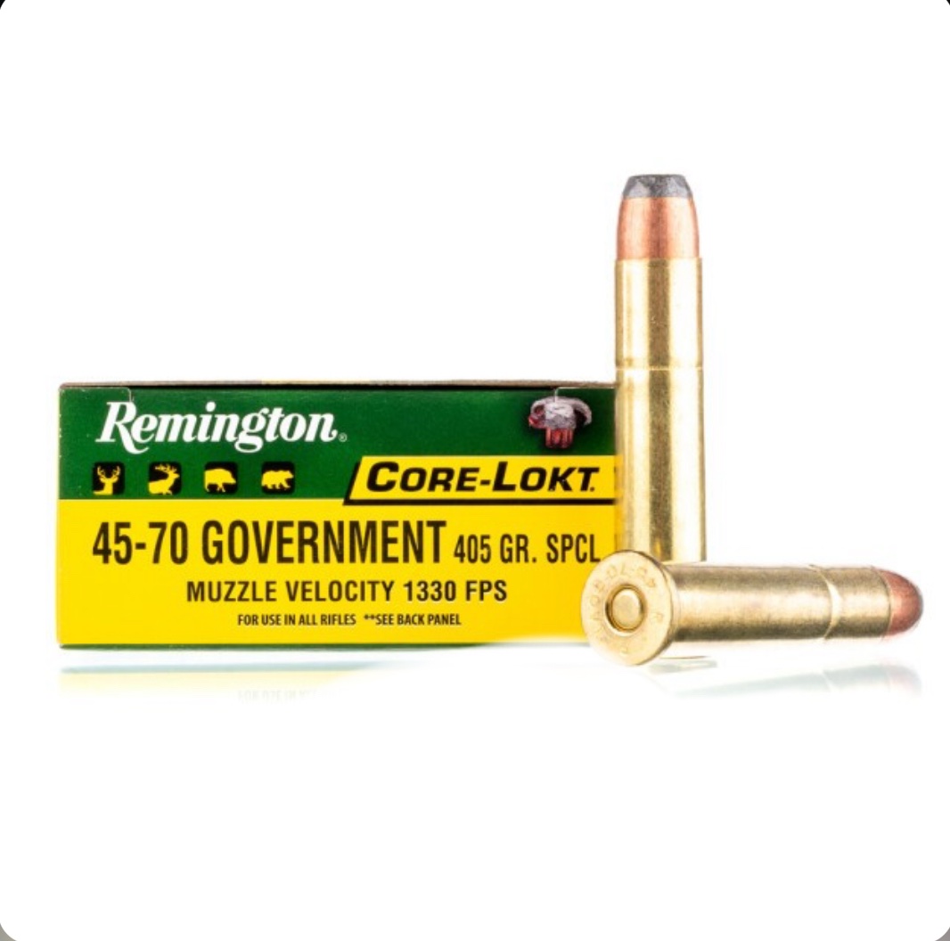 Remington Core-Lokt 45-70 Govt Ammo - 200 Rounds of 405 Grain SP Ammunition