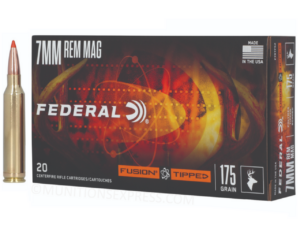 Federal Fusion Tipped 7mm Remington Magnum 175gr Bonded Polymer Tip 200 rounds