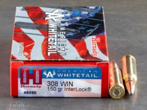 308 Win Hornady American Whitetail 150gr. InterLock SP Ammo 200 rounds