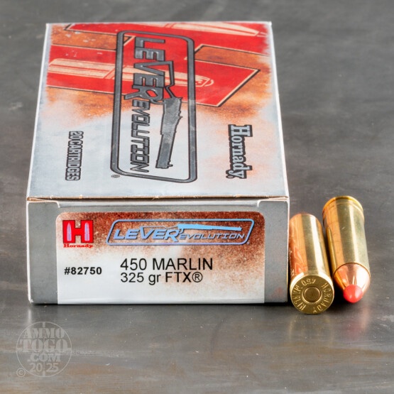 450 Marlin Hornady 325gr. LEVERevolution FTX Ammo 200 rounds