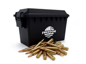 Bulk Freedom Munitions 223 Remington Ammo- 55 Gr Full Metal Jacket (FMJ), 250 rounds, Remanufactured