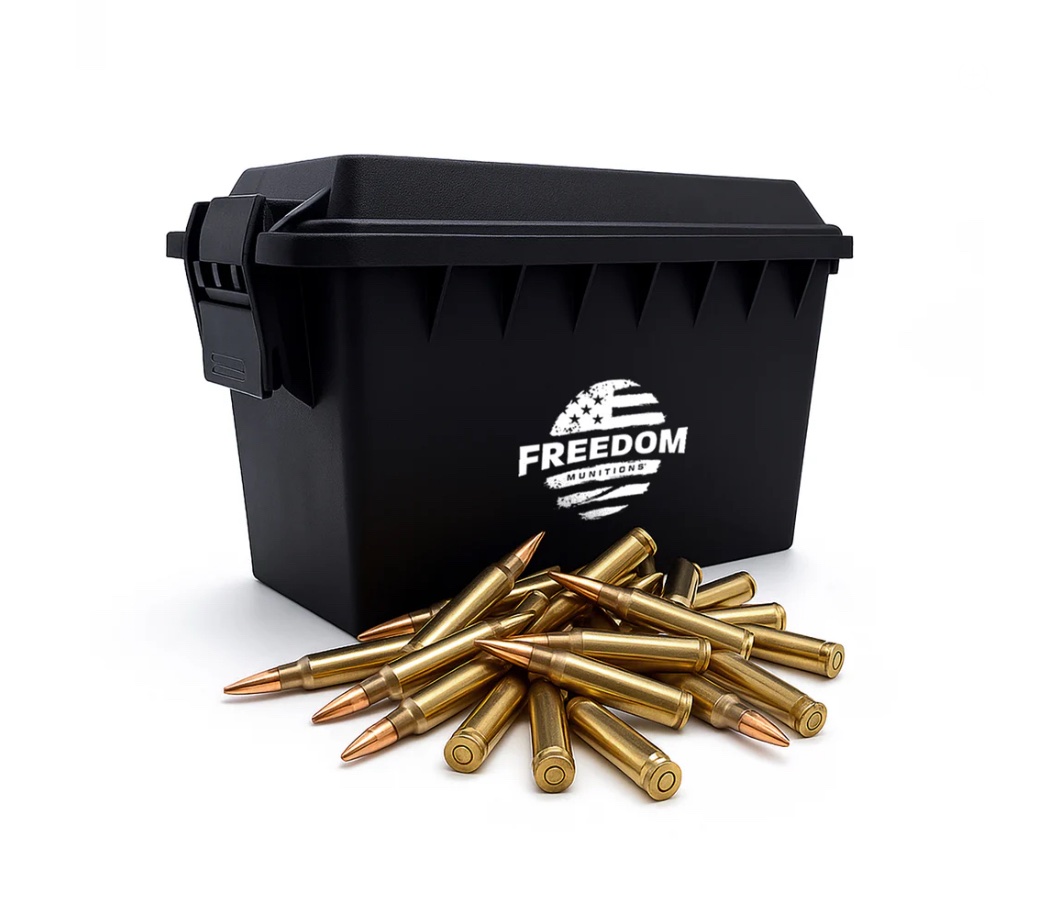 Bulk Freedom Munitions 223 Remington Ammo- 55 Gr Full Metal Jacket (FMJ), 250 rounds, Remanufactured