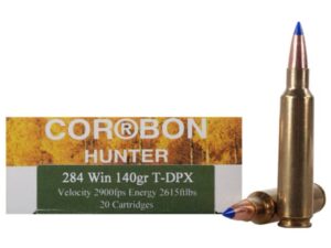 Cor-Bon DPX Hunter Ammunition 284 Winchester 140 Grain Tipped DPX Lead-Free Box of 20
