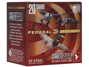 Ultra Steel, 20 Gauge, 2 and 4 Shot, 3 in, 1 oz, 1400 fps 250 rounds