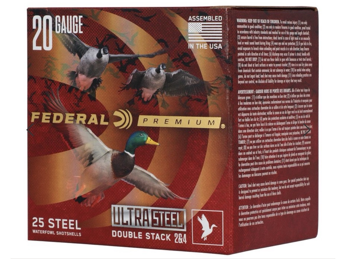 Ultra Steel, 20 Gauge, 2 and 4 Shot, 3 in, 1 oz, 1400 fps 250 rounds - Image 2