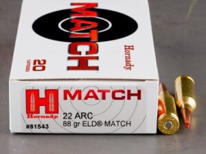 22 ARC Hornady Match 88gr. ELD Match Ammo 250 Rounds
