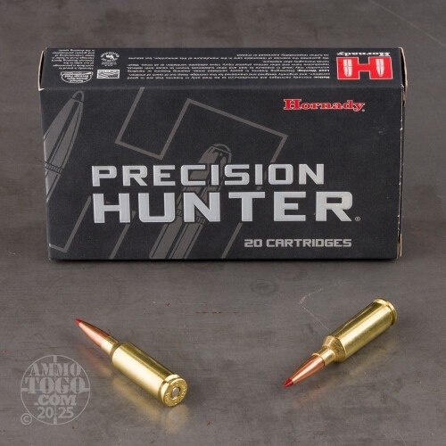 20rds – 22 ARC Hornady Precision Hunter 80gr. ELD-X Ammo - Image 2