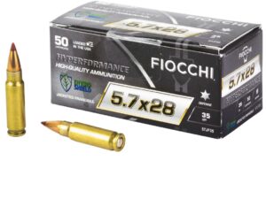 FIOCCHI HYPERFORMANCE 5.7X28MM AMMUNITION, 50 ROUNDS FRANGIBLE 35GR - 57JF35