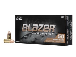 Blazer Brass, 9mm Luger, 100 Grain, Full Metal Jacket, 1130 fps