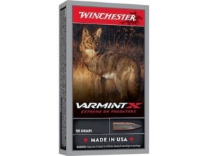 Winchester Varmint X 22-250 Remington Ammo 55 Grain Extreme Point Polymer Tip Box of 20