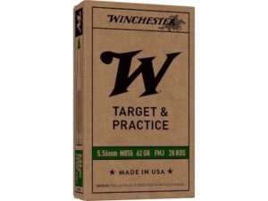 Winchester M855 SS109 5.56x45mm NATO Ammo 62 Grain Penetrator Full Metal Jacket 1000 Rounds