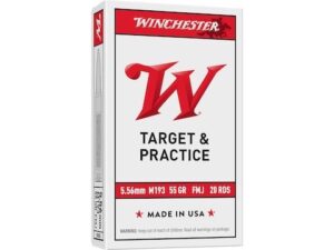Winchester White Box USA 5.56x45mm NATO Ammo 55 Grain Full Metal Jacket 1000 rounds
