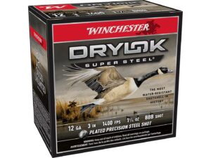 Winchester Drylok Super Steel Magnum Waterfowl 12 Gauge Steel Ammo 250 Rounds