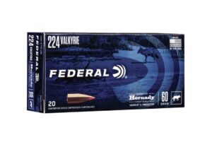 Federal Varmint & Predator 224 Valkyrie Ammo 60 Grain Hornady V-Max Polymer Tip 20 Rounds