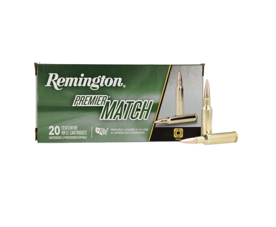 Remington Premier Match 224 Valkyrie Ammo 90 Grain Sierra MatchKing Jacketed Hollow Point Box of 20