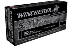 WINCHESTER .300 AAC BLACKOUT 200 GR SUPER SUPPRESSED SUBSONIC AMMUNITION, 20 ROUNDS - SUP300BLK