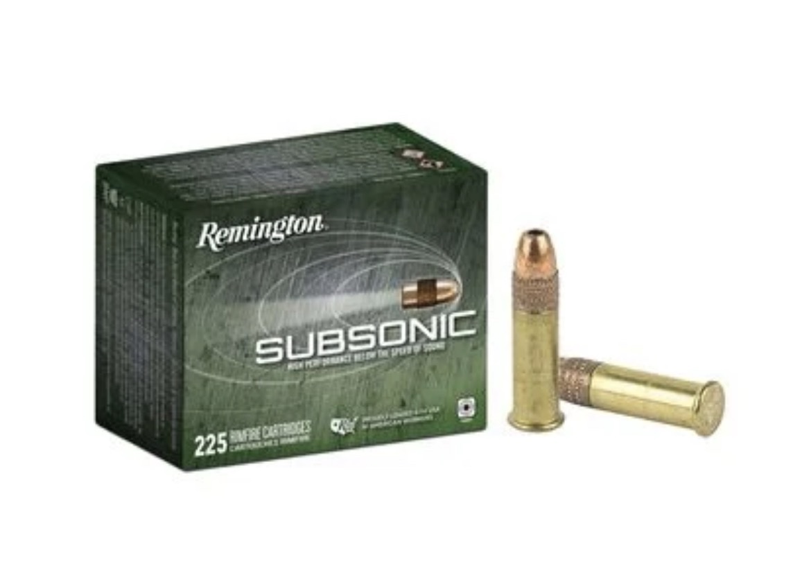 Subsonic Rimfire, 22 LR, 40 Grain, Copper Plated Hollow Point, 225 Rounds