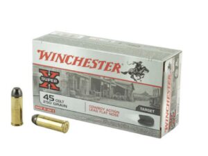WINCHESTER SUPER-X AMMUNITION - 45 LONG COLT - 250 GRAIN LEAD FLAT NOSE - 500 ROUNDS - BRASS CASE