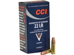CCI Segmented HP Subsonic 22LR Ammo 40 Grain Fragmenting Hollow Point 5000 rounds