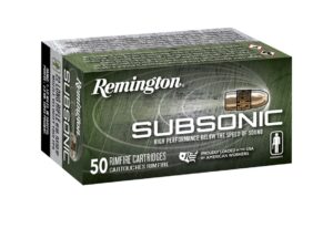 Remington Subsonic 22LR Ammo 40 Grain Plated Hollow Point 5000 rounds