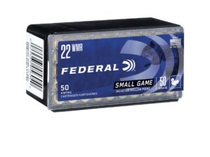 Federal Game-Shok 22 Winchester Magnum Rimfire (WMR) Ammo 50 Grain Jacketed Hollow Point 1500 rounds