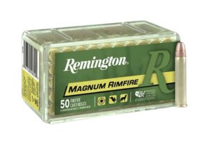 Remington 22 Winchester Magnum Rimfire (WMR) Ammo 40 Grain Jacketed Hollow Point 500 Rounds