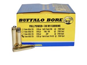 Buffalo Bore 30 Carbine Ammo 125 Grain Flat Nose Box of 200 Rounds